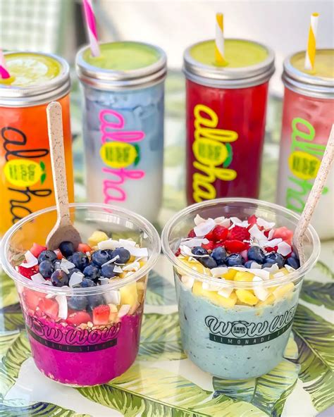 Wow lemonade - Wow Wow Lemonade. 7,882 likes · 29 talking about this · 6 were here. Spreading Aloha Serving Craft Lemonades, Acai Bowls, Smoothies + Healthy Bites: Toast, Grain Bowls, F